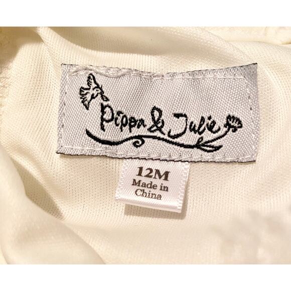 Pippa & Julie 3 Pc Fluffy Sweater,Tulle Skirt & Bloomers 12M - Picture 4 of 4